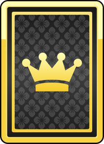 Card back: black and gold crown
