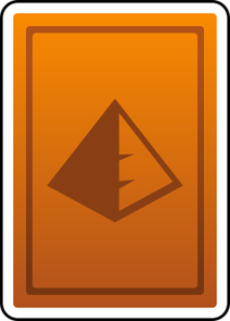 Card back: golden pyramid